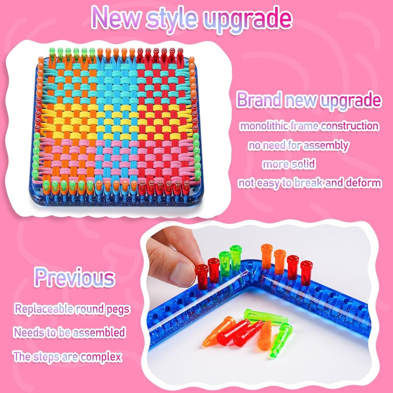 CCTVRTV Weaving Loom Kit Toys for Kids and Adults, Potholder Loops DIY Arts and Crafts for Boys and Girls Ages 5 6 7 8-12 13, Easy Potholder Loom Knitting Kits Gifts for Beginners, 252 Craft Loops - Image 2
